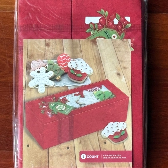 10 Holiday Cookie Boxes with Window - NWT - Picture 4 of 7